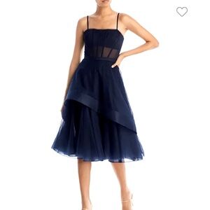 Corset tiered evening dress